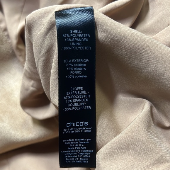Chico’s Faux Suede Jacket Tan - Picture 6 of 7